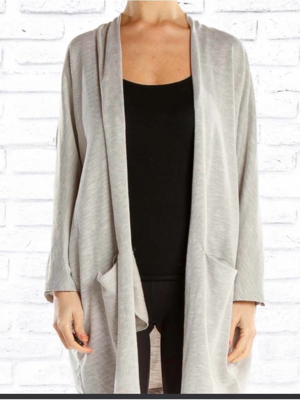 DONNI. Anthropologie Womens Sandwash Cardigan OSFM Ribbed Sweater Coat